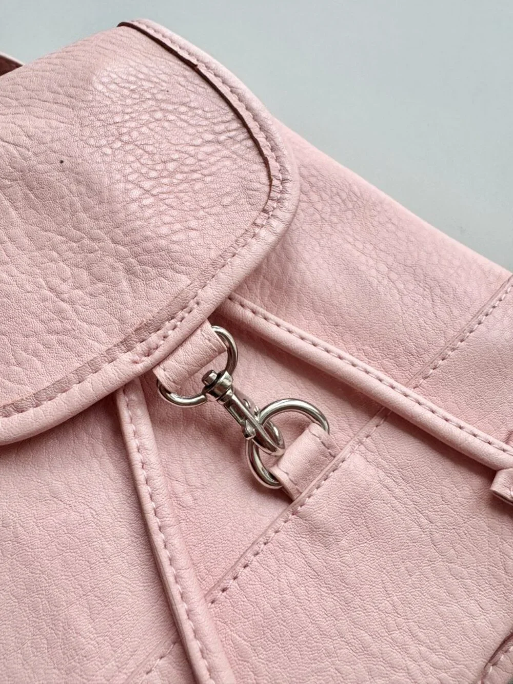 FREE PEOPLE Josie Blush Pink Faux Leather Mini Backpack - Picture 3 of 13